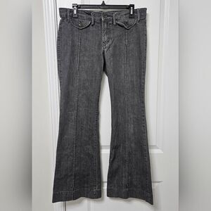 Old Navy Jeans Women's 12 (34x30.5) Black Flare Classic Rise Regular Stretch GUC